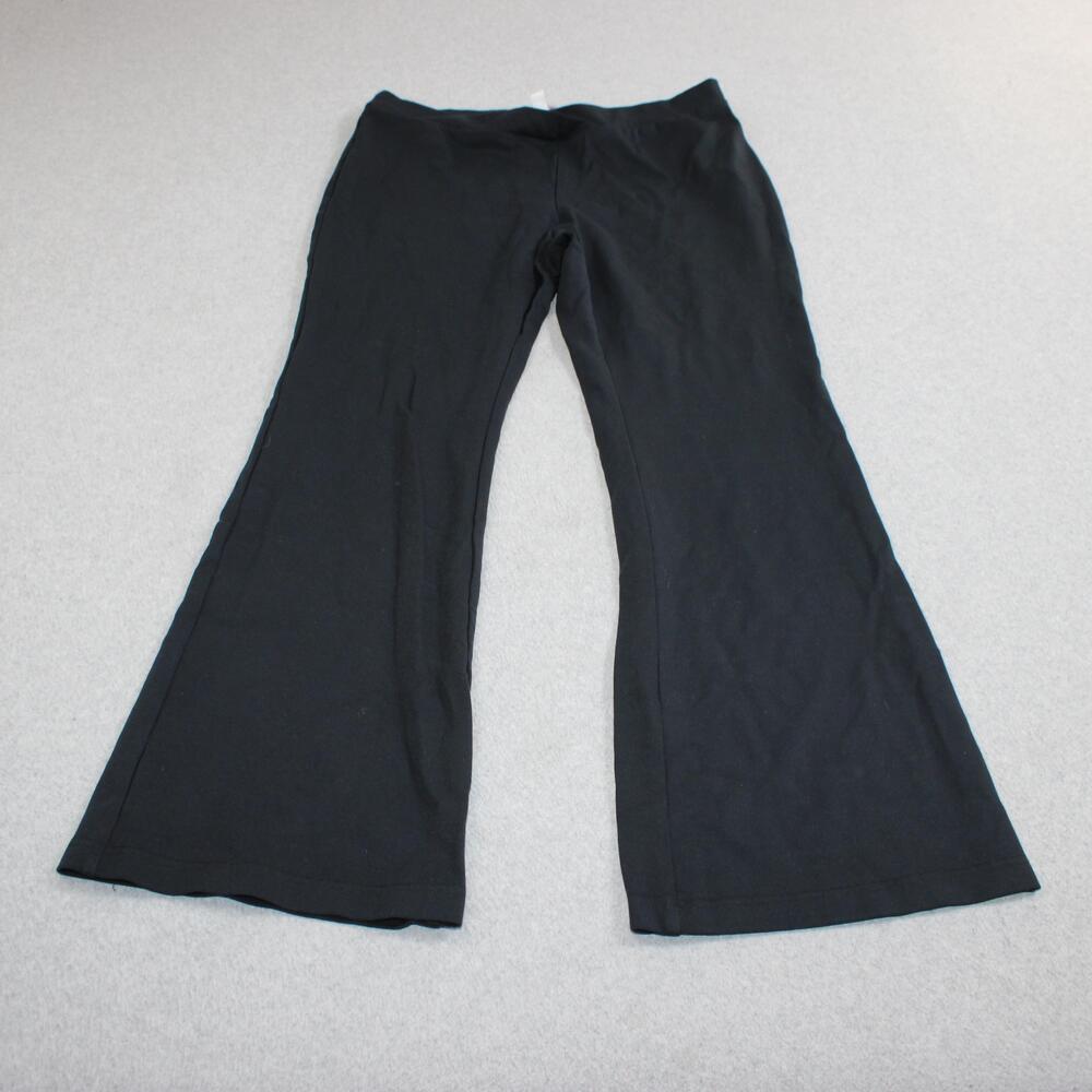 Urban Outfitter Pant Women 12 Black Flare Leg Pull On Jersey Crossover Loung Y2K